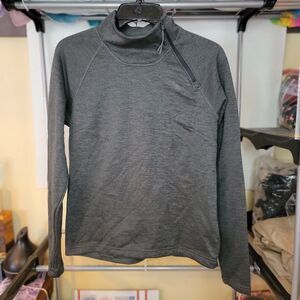 The North Face LS Pull Over Quarter Side Zip Dark Grey - Size Women Small